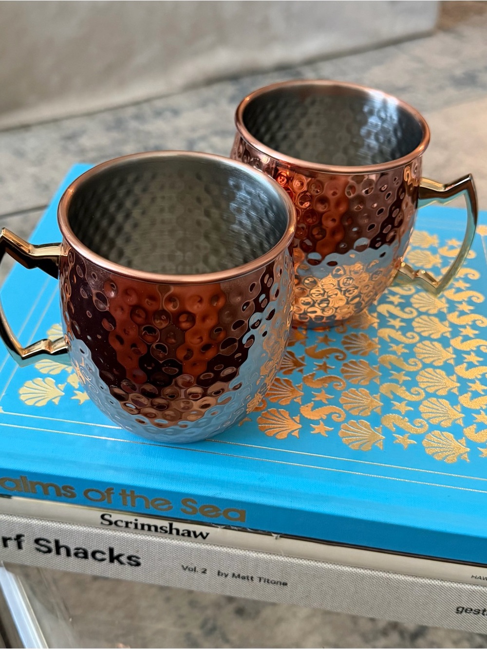 Hammered Copper Moscow Mule Mugs | Set of 2